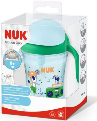 NUK - Cupa Motion, 230 ml, verde - 3