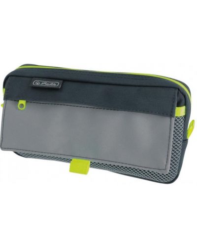 Herlitz Servieta cu 2 buzunare exterioare - Gri/Neon - 1