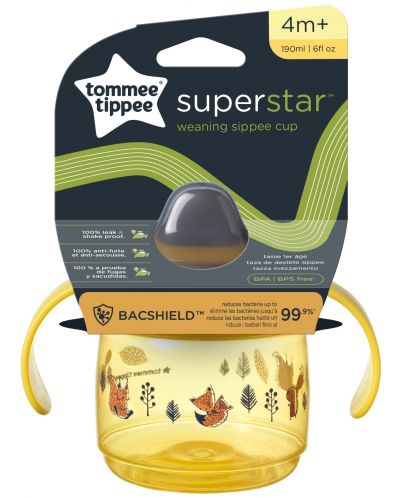 Tommee Tippee - Superstar, 190 ml, galben - 4