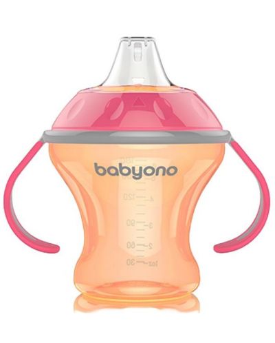 Cană antivarsare Babyono - Natural, 180 ml, roz - 1
