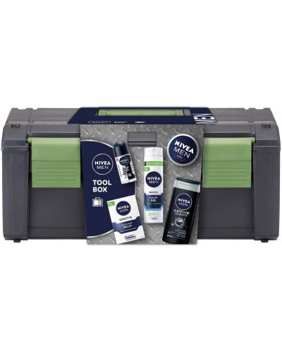 MT コントロールクリーム＆ローションセット Nivea Men Set cadou Toolbox, cu cutie de instrumente, 5 piese