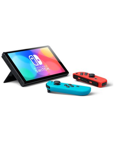 Nintendo Switch OLED - Neon Red & Neon Blue + Mario Kart 8 Deluxe