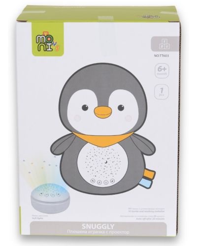 Lampă de noapte și reflector Moni Toys - Snuggly, Penguin - 4