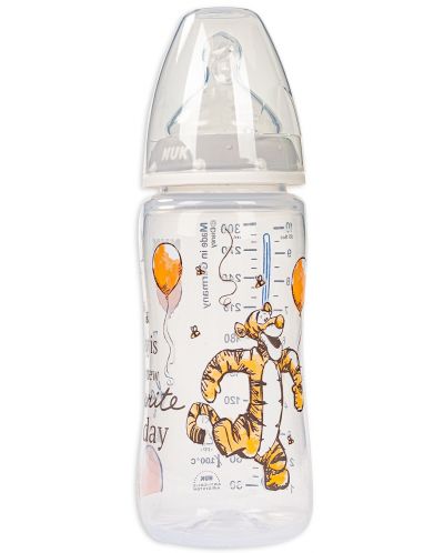Nuk First Choice Bottle - Disney, TC, cu tetina din silicon, 300 ml, Bej/Yori cu balon - 1