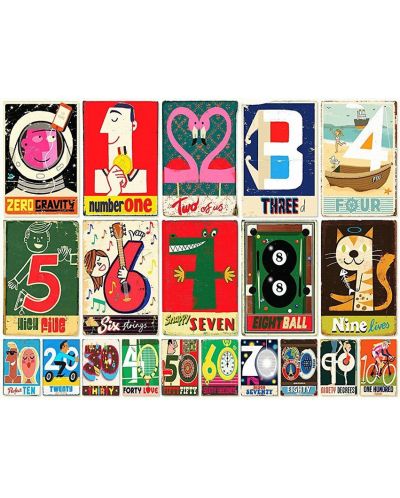 Puzzle cu doua fete New York Puzzle de 750 piese - Alfabetul si numerele - 3
