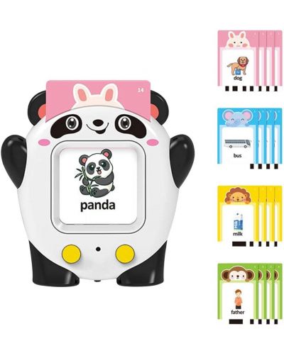 Jucărie educativă Wan Ju - Cititor de carduri, panda - 1