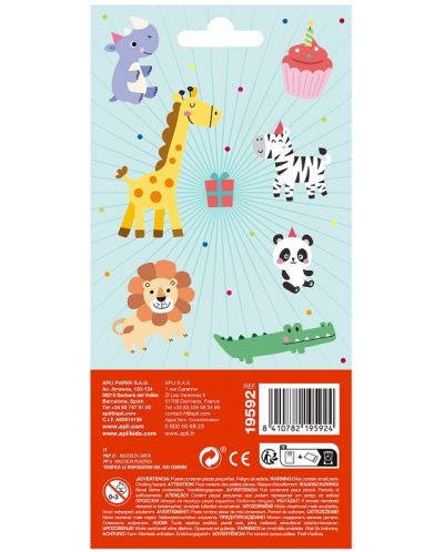 Stikere volumetrice din epoxy Apli Kids - Animale de petrecere, 22 bucăți - 2