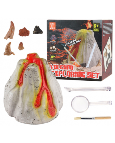 Kit educațional King Me World - Săpături arheologice, vulcan - 2