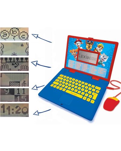 Laptop educativ Lexibook - Paw Patrol, cu 124 de activități, limba bulgară/engleză - 4