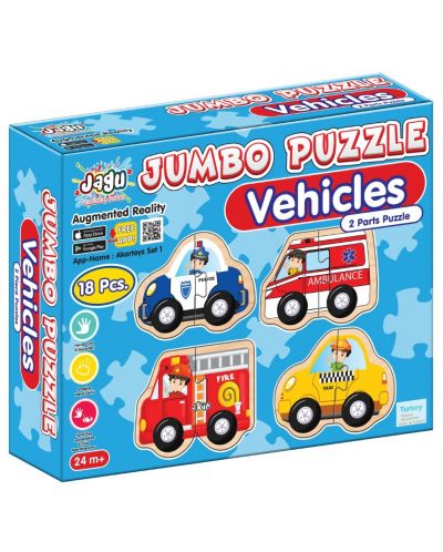 Jagu Educational Talking Puzzle - Cars, 18 piese  - 1