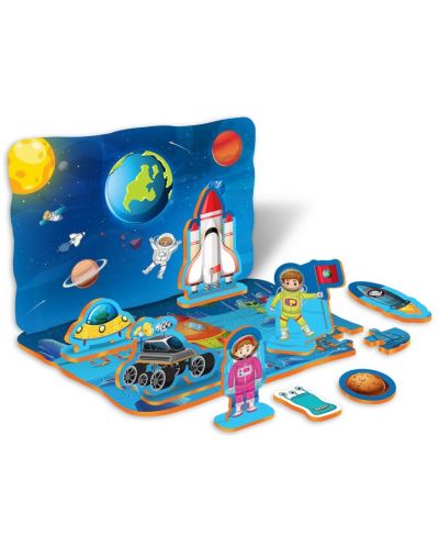 Puzzle educațional 3D Puedo - Spațiu și Planeta Albastră, 36 de piese - 2