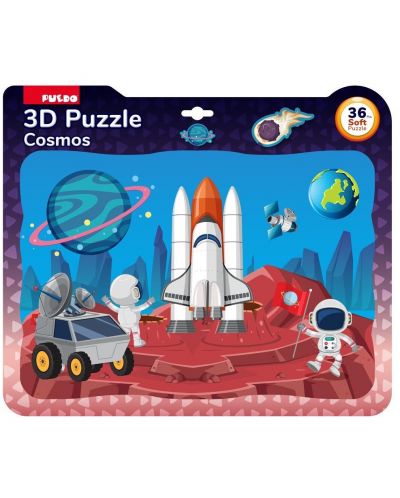Puzzle educațional 3D Puedo - Spațiu și Planeta Roșie, 36 de piese - 1