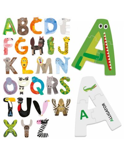 Joc educativ Headu Montessori - Alfabet amuzant (englez) - 2