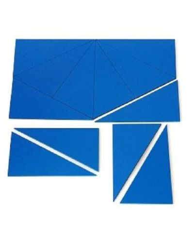 Set educațional Smart Baby - triunghiuri de construcție Montessori, albastru - 2