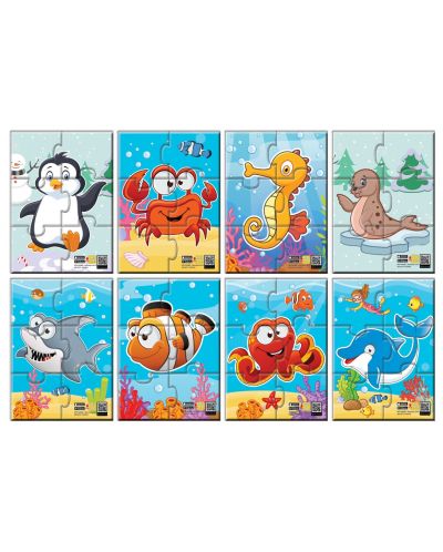 Jagu Educational Talking Puzzles - Primul meu puzzle, Animale marine, 48 de pieseJagu Educational Talking Puzzles - Primul meu puzzle, Animale marine, 48 de piese - 2
