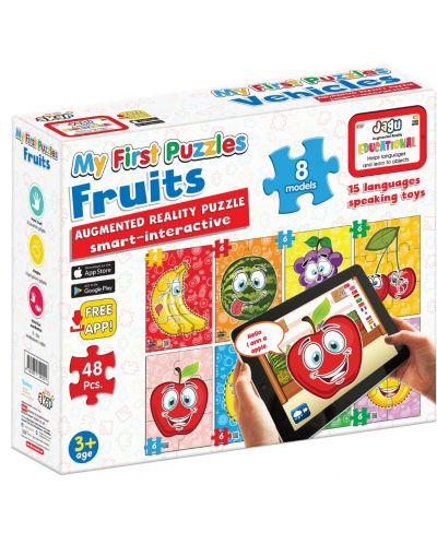 Jagu Educational Talking Puzzles - Primul meu puzzle cu fructe, 48 de piese - 1