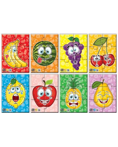 Jagu Educational Talking Puzzles - Primul meu puzzle cu fructe, 48 de piese - 2