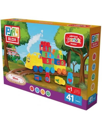 Constructor educațional Play Blox - Tren, 41 piese - 1