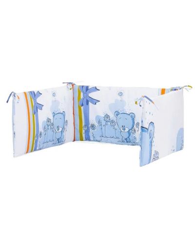 Husă de pat pentru copii Chipolino - Teddy Bear, 60 x 180 cm, albastru - 1