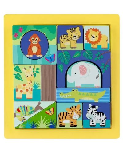 Puzzle educativ Montessori Orange Tree Toys - Jungle - 2