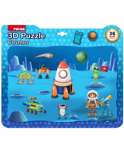 Puzzle educațional 3D Puedo - Spațiu și Planeta Albastră, 36 de piese - 1