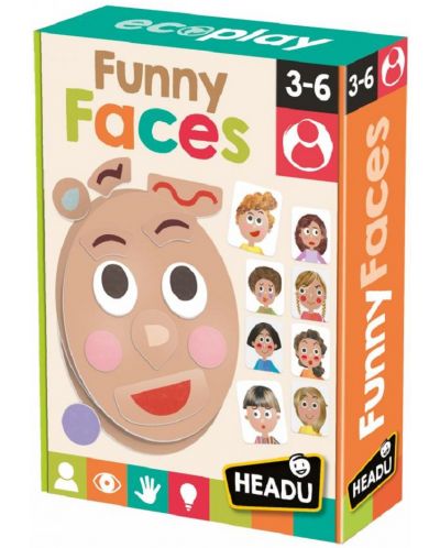 Joc educativ Headu Montessori - Funny faces - 1