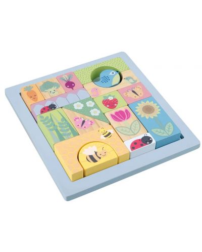Puzzle educativ Montessori Orange Tree Toys - Grădină - 1