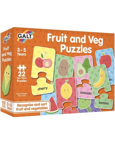 Puzzle educațional Galt - Fructe și legume - 1