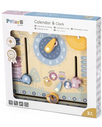 Joc educațional Viga - Calendar cu ceas, PolarB - 1