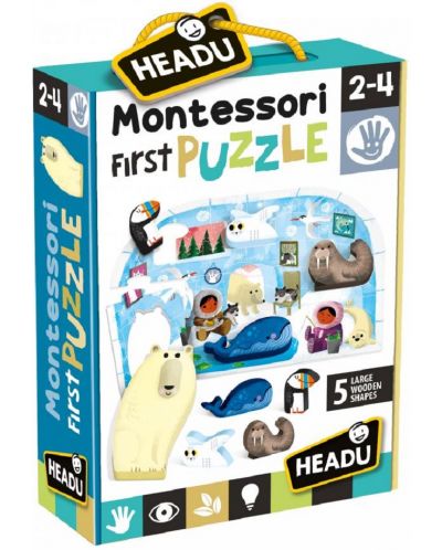 Puzzle educativ Headu Montessori - Poluri - 1