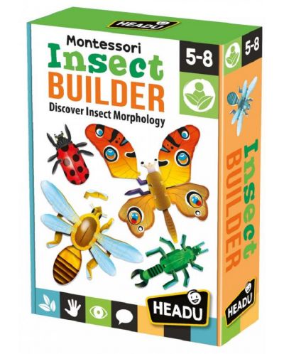 Joc educativ Headu Montessori - Insect builder - 1