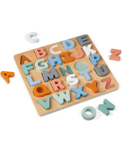 Puzzle educativ Janod - Alfabet, Sweet cocoon - 1