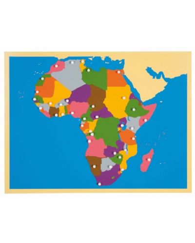Puzzle educațional Montessori Smart Baby - Harta Africii - 1