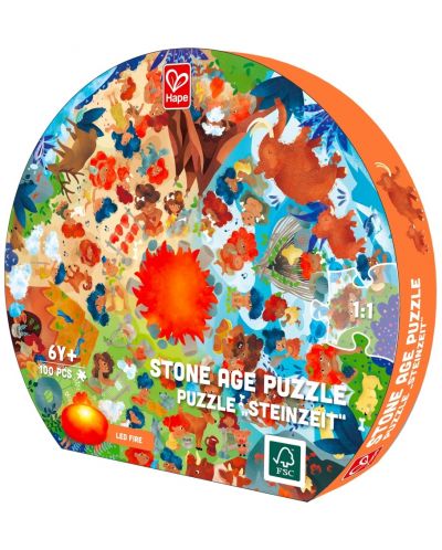 HaPe International - Puzzle din epoca de piatră, 100 de piese - 2