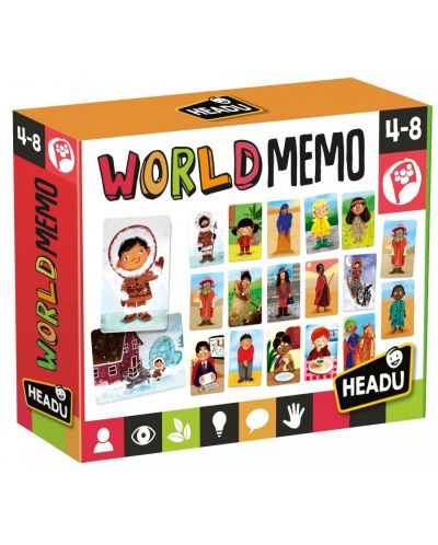 Carti flash educative Headu Montessori - World memo - 1