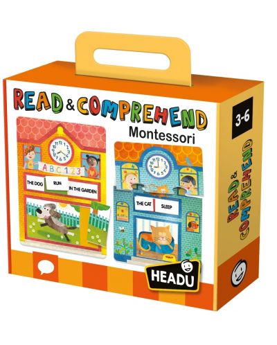 Joc educațional Montessori Headu - Citește și înțelege - 1