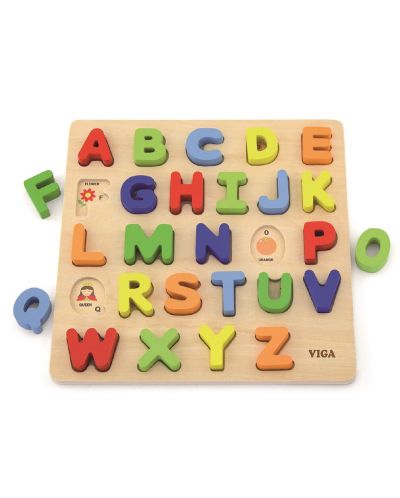 Puzzle educațional Viga - scrisori în limba engleză - 1