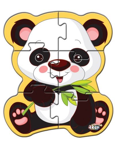 Puzzle educațional vorbitor Jagu - Panda, 6 piese - 1