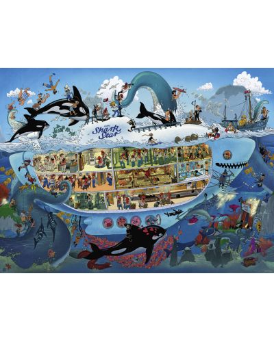 Puzzle Heye de 1500 piese - Distactie in submarin, Julie Yosterley - 2