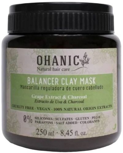 Ohanic Balancer Masca din argilă pentru controlul excesului de sebum, 250 ml - 1