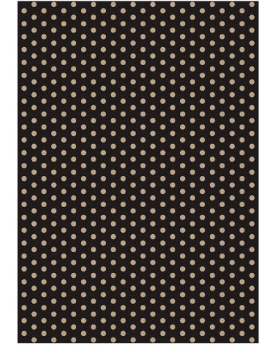 Hârtie de împachetat Apli - kraft, cu puncte bej, 2 x 0,70 m, neagră - 2