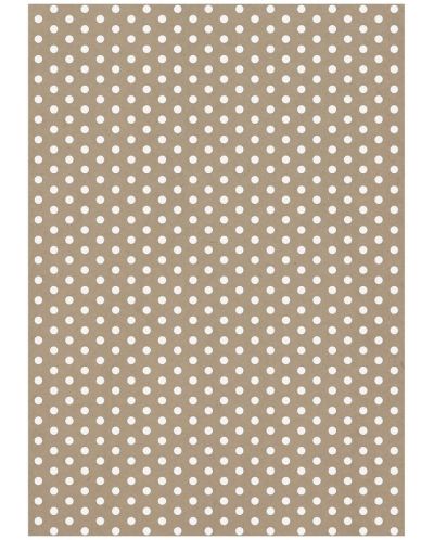 Hârtie de împachetat Apli - kraft, cu puncte albe, 2 x 0,70 m, bej - 2