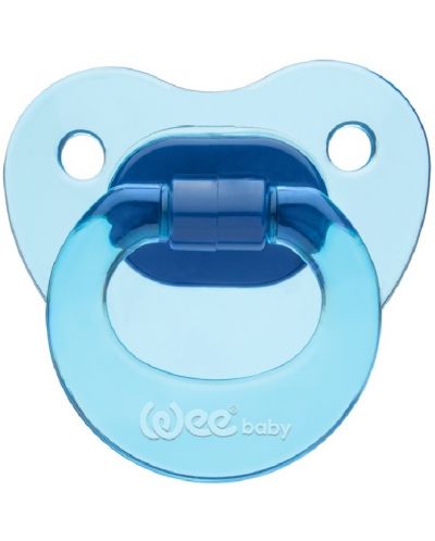 Suzetă ortodontică Wee Baby Candy, 0-6 luni, albastră - 1