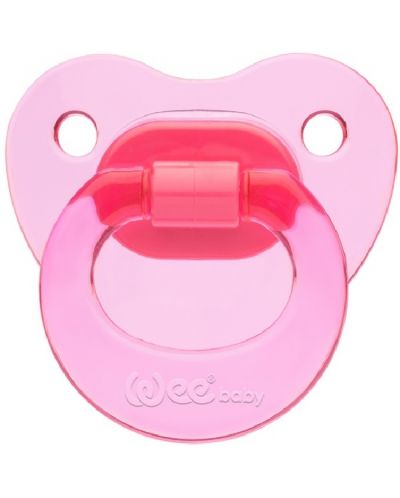 Suzetă ortodontică Wee Baby Candy, 0-6 luni, roz - 1