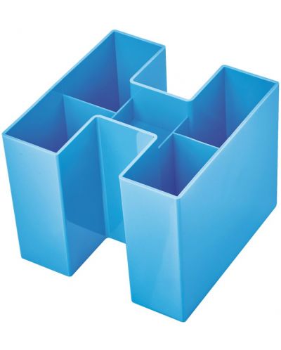 Organizator pentru birou Han Bravo Trend - cu 5 compartimente, albastru deschis - 1