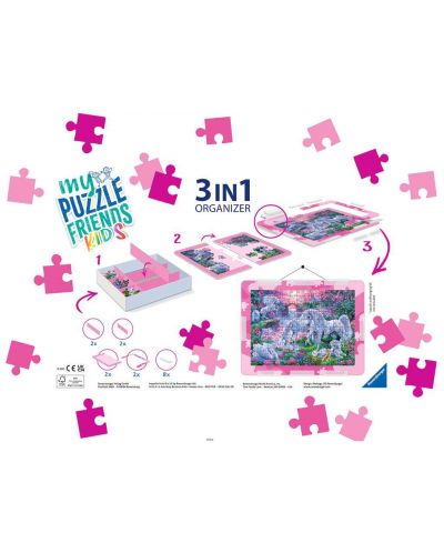 Organizator de puzzle Ravensburger - 3 în 1, roz - 2