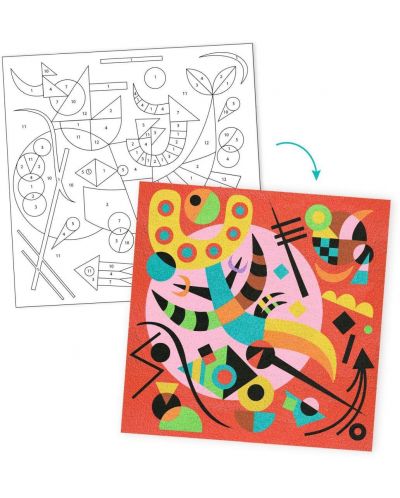 Ilustrații de colorat nisip inspirate de stilul lui VASSILY KANDINSKY - artă abstractă - 3