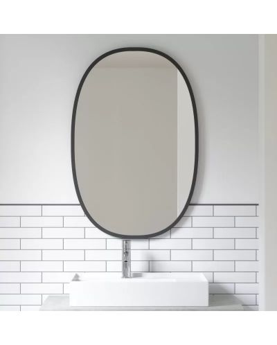 Oglindă ovală de perete Umbra - Hub, 91 x 61 x 3 cm, negru - 6