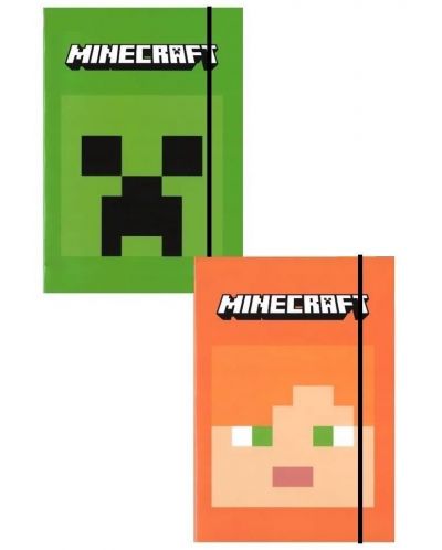 Dosar cu elastic Minecraft Pixel - 2 tipuri, sortiment - 1