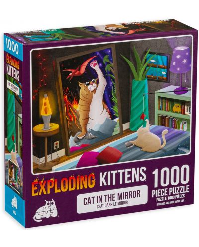 Puzzle Exploding Kittens de 1000 piese - Oglinda pisicii - 1
